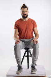 Man White Slim Male Studio Poses